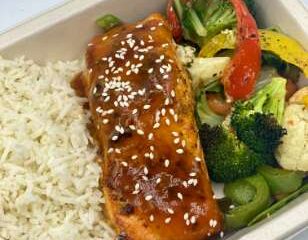 Salmon Honey Garlic with Potatoes