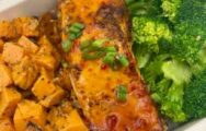 Salmon Sweet Chilli with Sweet Potato