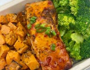 Salmon Sweet Chilli with Potatoes