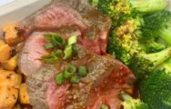 Steak Sweet Chilli with Sweet Potatoes